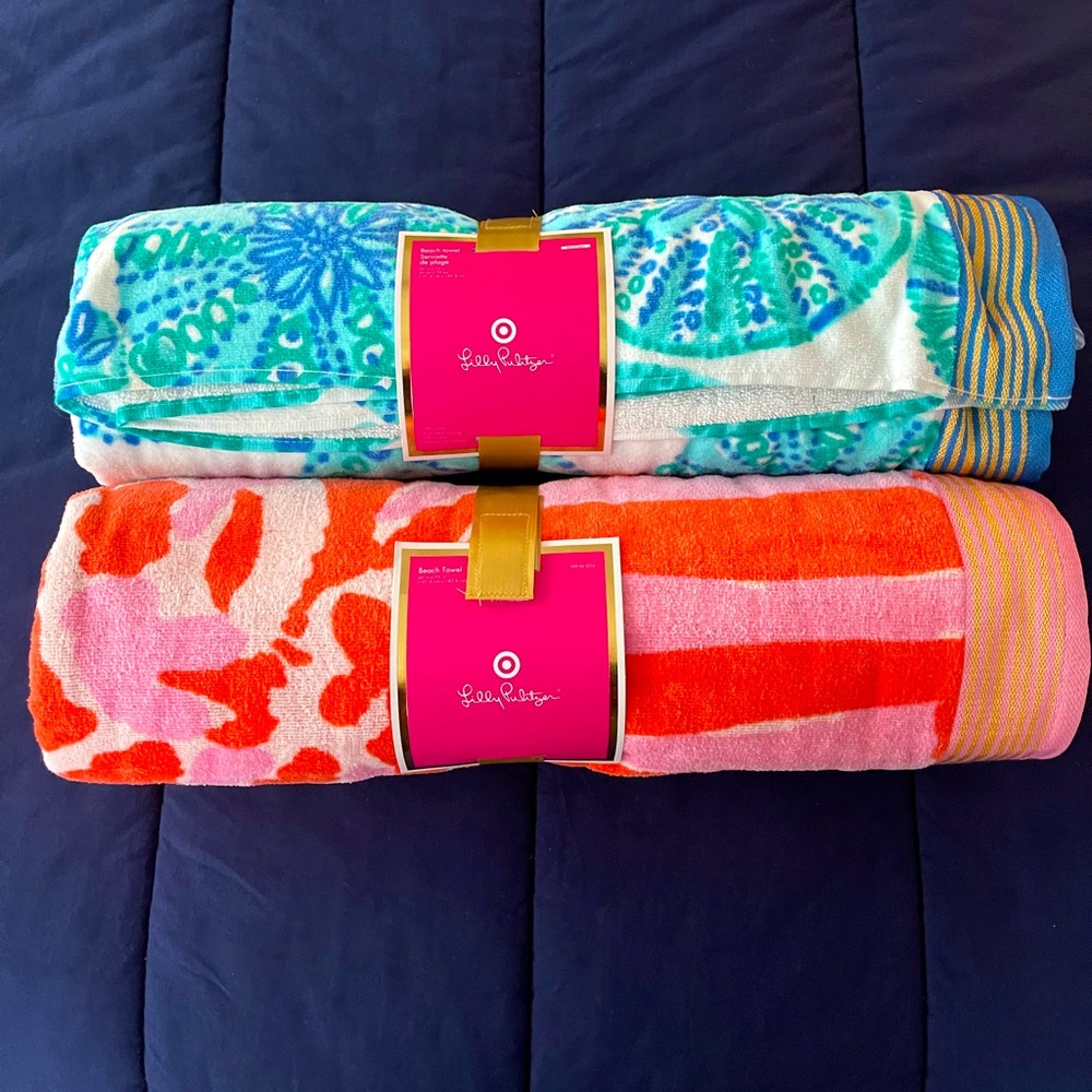 A set of 2 BNWT Lilly Pulitzer for Target beach towels